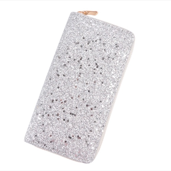 Sparkling Glitter Wallets - Pink/White - Picture 2 of 4